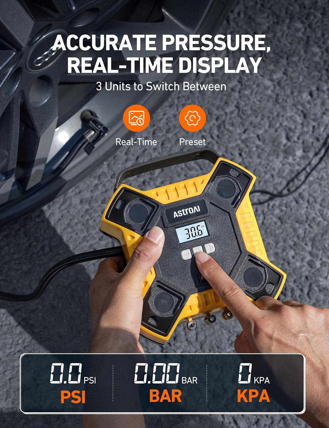Detalle 2 de AstroAI Air Compressor 160PSI Portable Pump