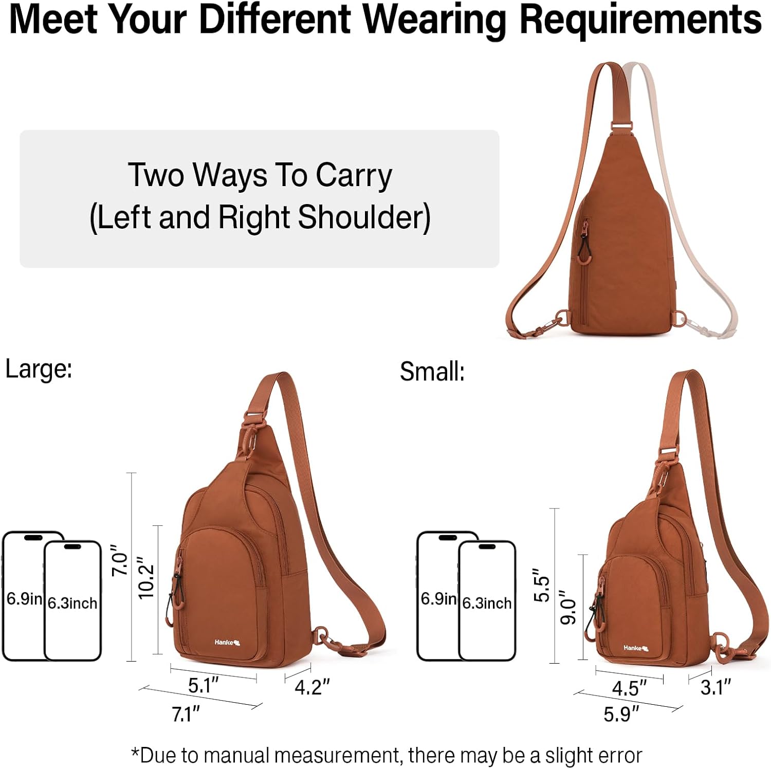 Detalle de Hanke crossbody bag with 5 pockets
