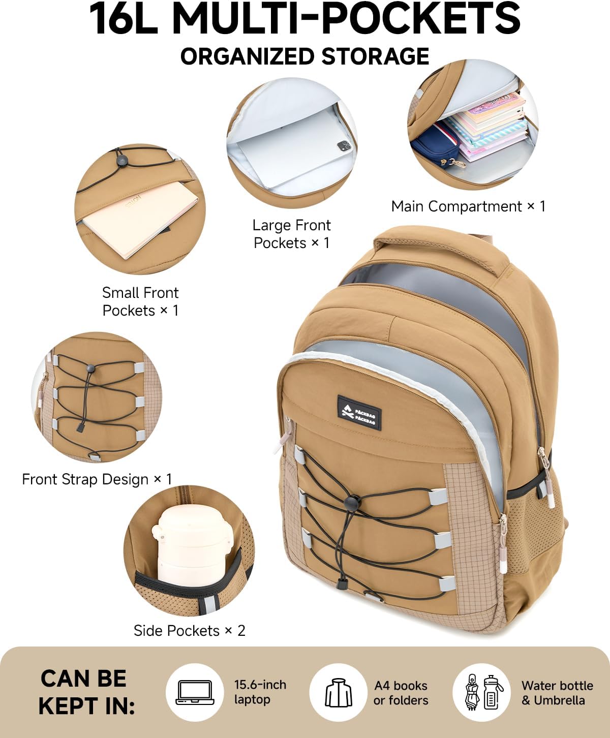 Thumbnail 6 de Amythe Zaino Outdoor 21L per Ragazzi e Ragazze: leggerezza, comfort e visibilità per trekking e campeggio