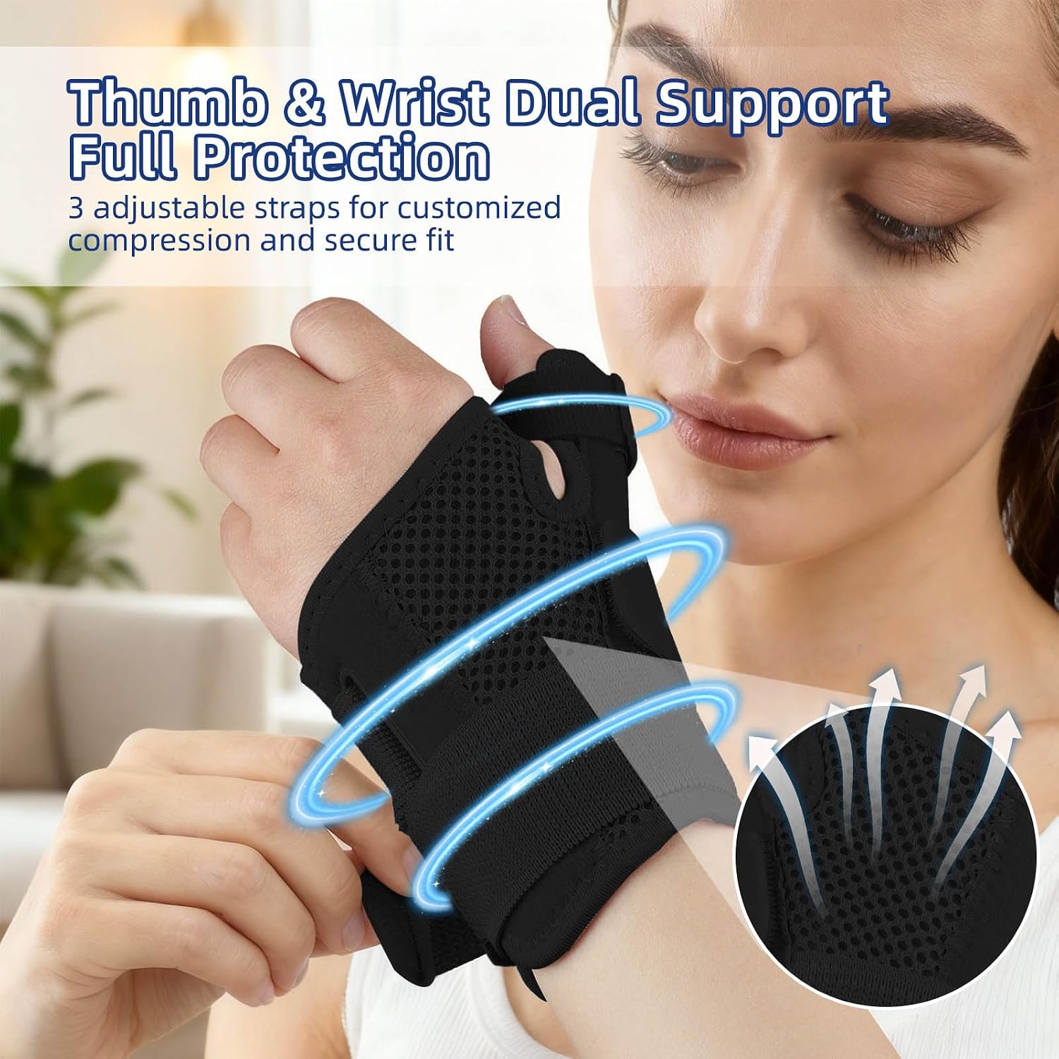 Detalle 1 de Kecartu Thumb Brace, One-Size Nylon Support for Left or Right Hand