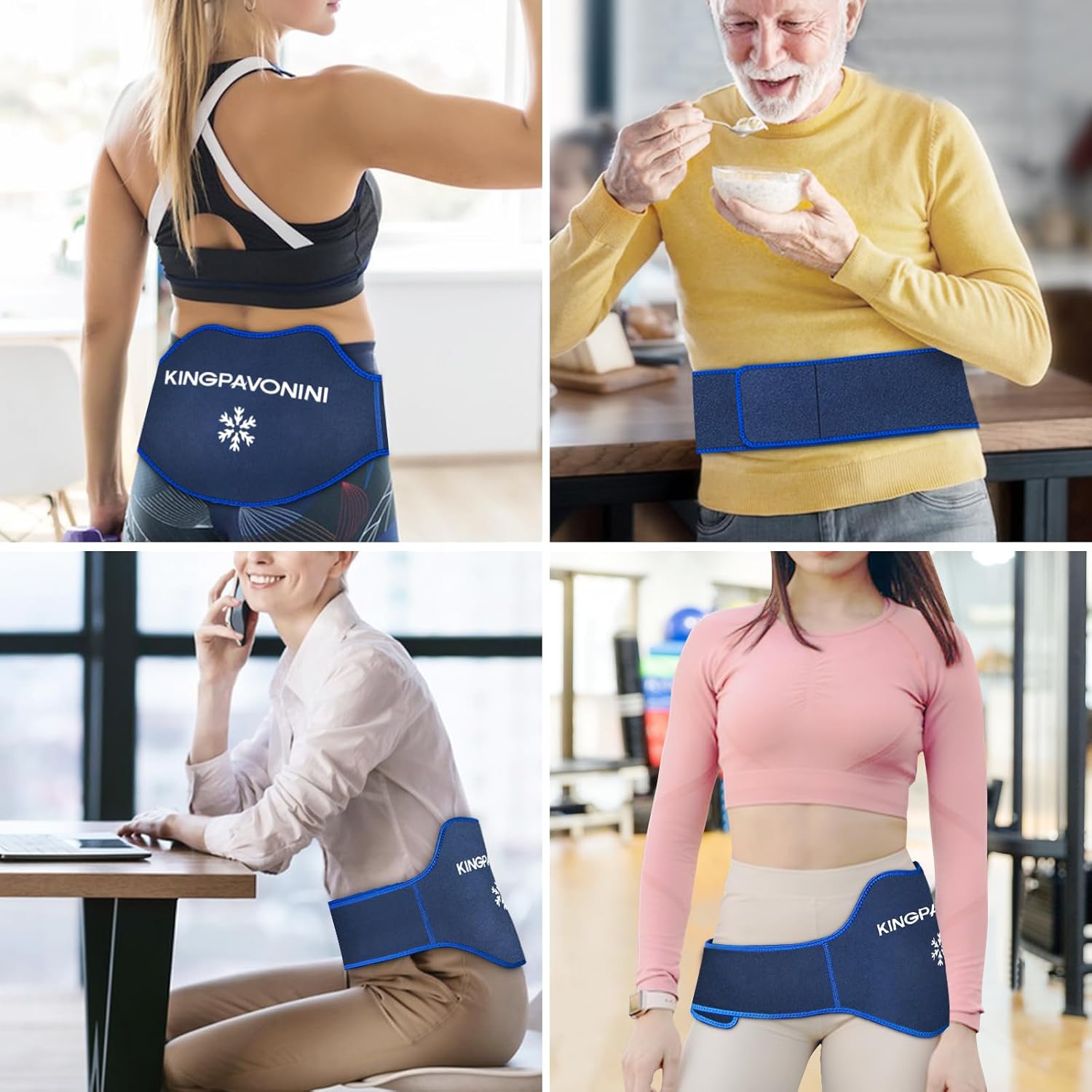 Thumbnail 6 de KingPavonini Extra Large Back Ice Pack with Extension Strap (2 Pack)