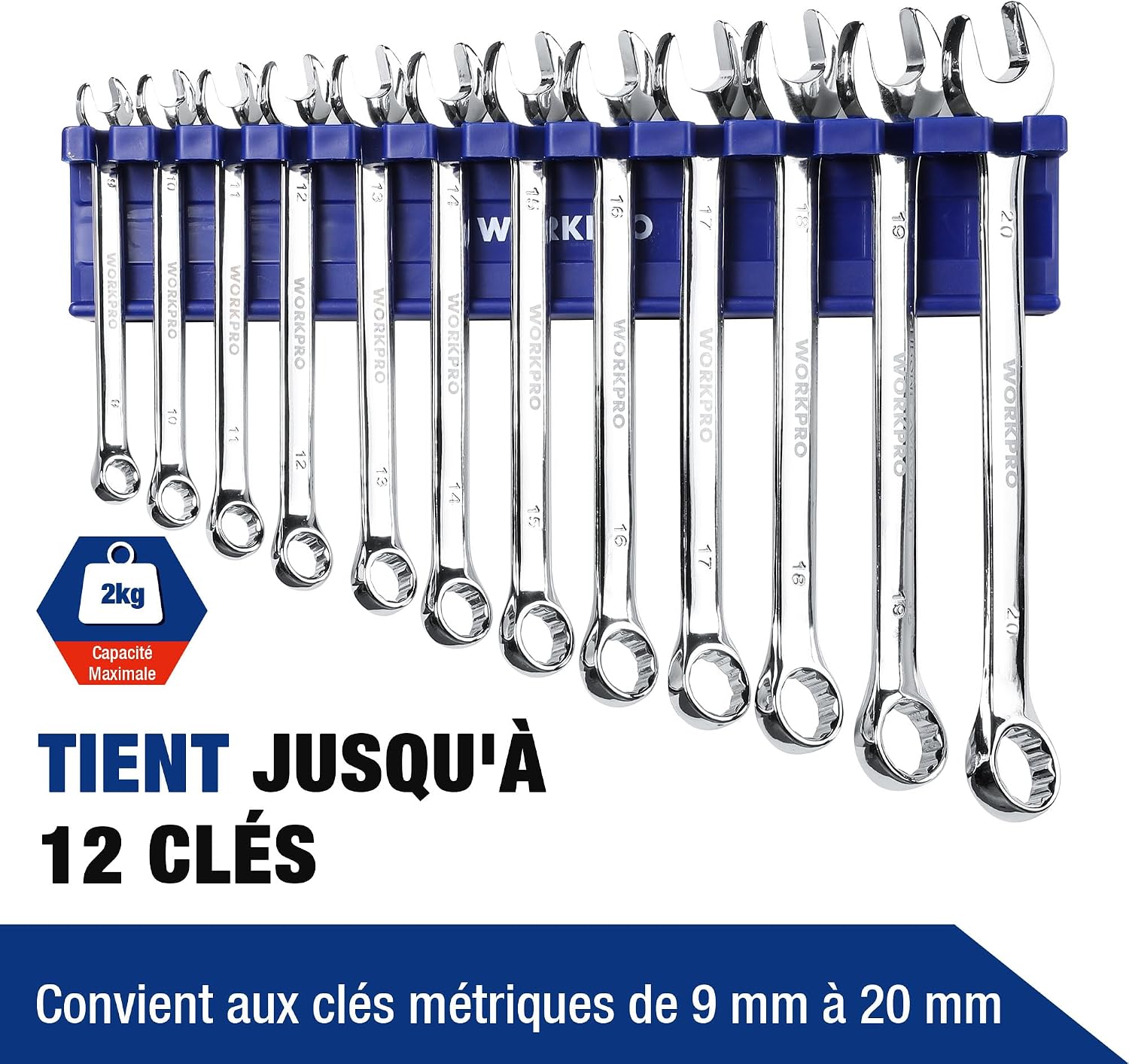 Detalle 2 de Support magnétique WORKPRO avec 12 emplacements ⚙