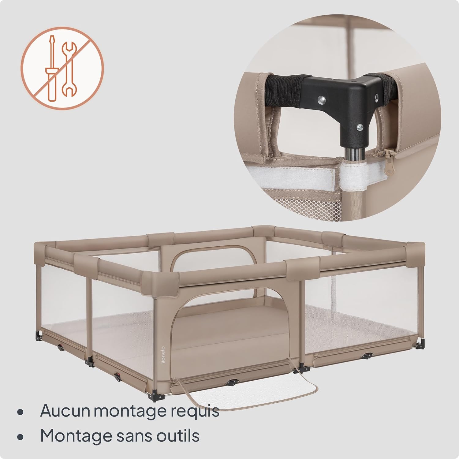 Thumbnail 3 de Lionelo Florence XL Easy Fold Parc pour bébé 180 x 200 cm – pliable, sans montage