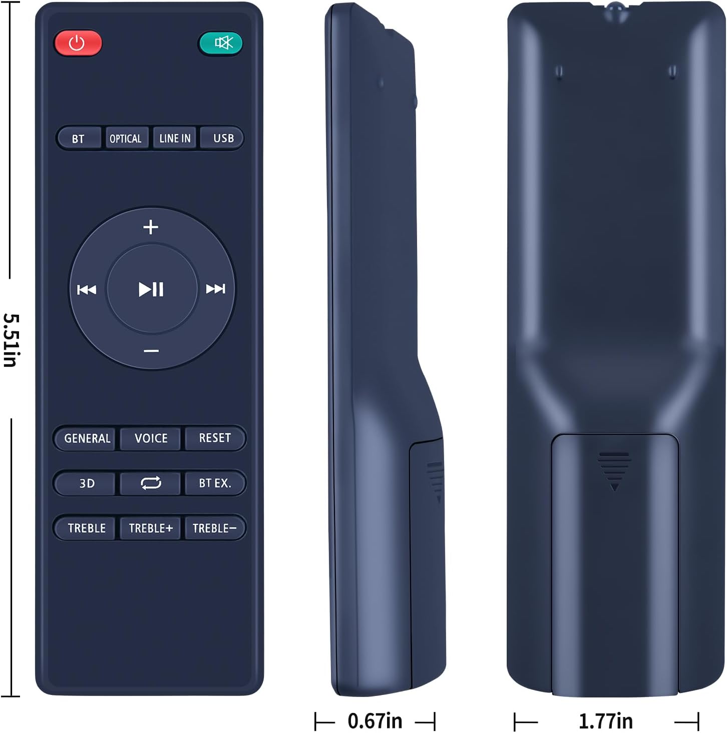 Thumbnail 1 de TCNOUMT replacement remote for Bomaker Odine 3 / Odine III II 2.0 portable soundbar