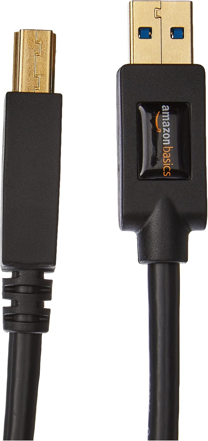 Detalle de Amazonベーシック XEQI USB 3.0ケーブル 1.8m Type Aオス・Type Bオス ブラック
