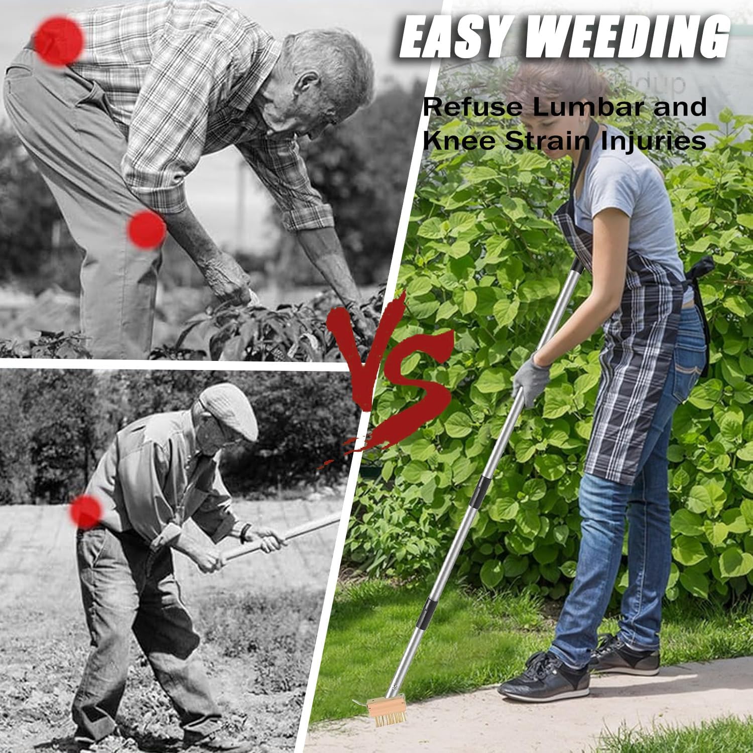 Detalle 1 de 60" Patio weed remover tool with long handle