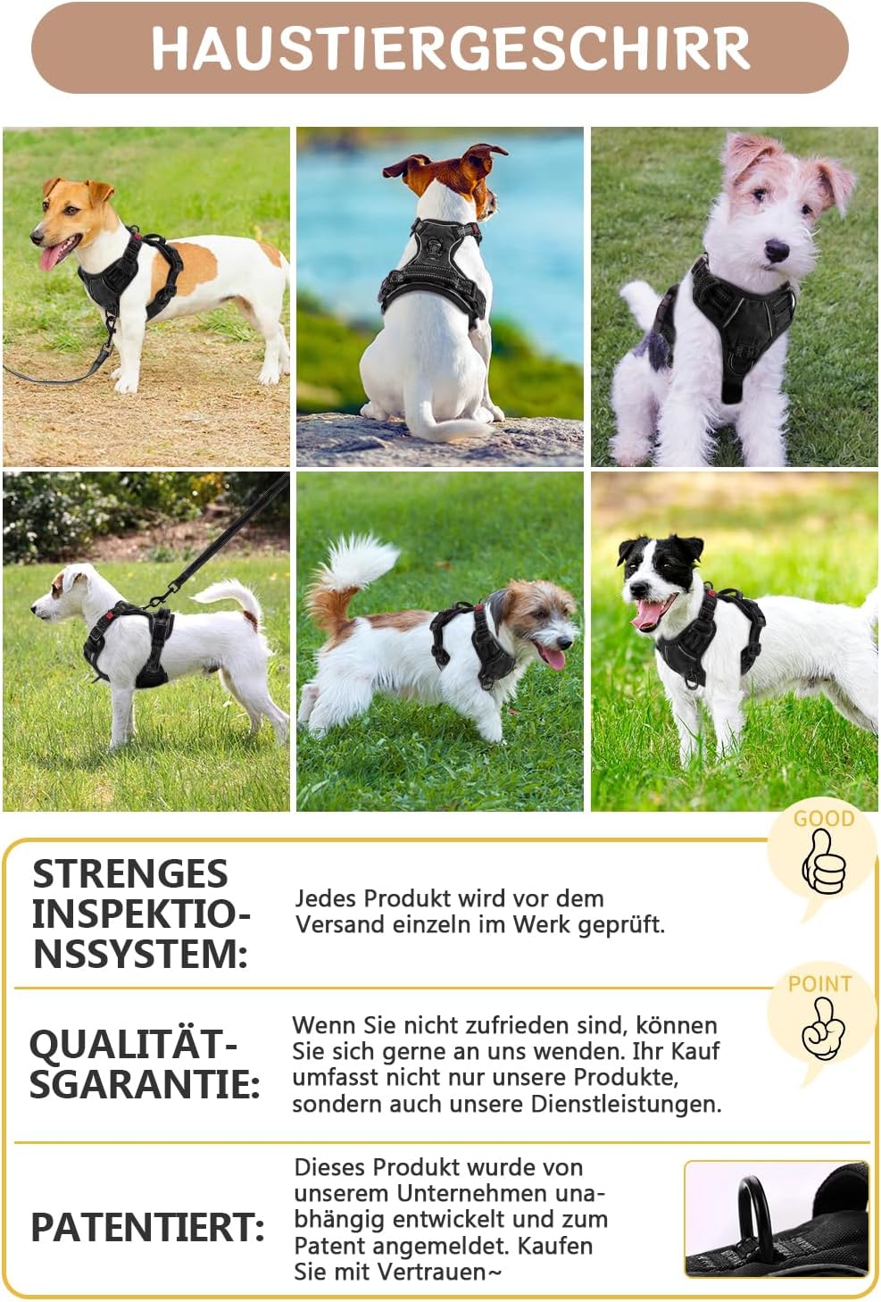 Thumbnail 6 de BaoCheng Hundegeschirr Anti Zug S 35-47 cm