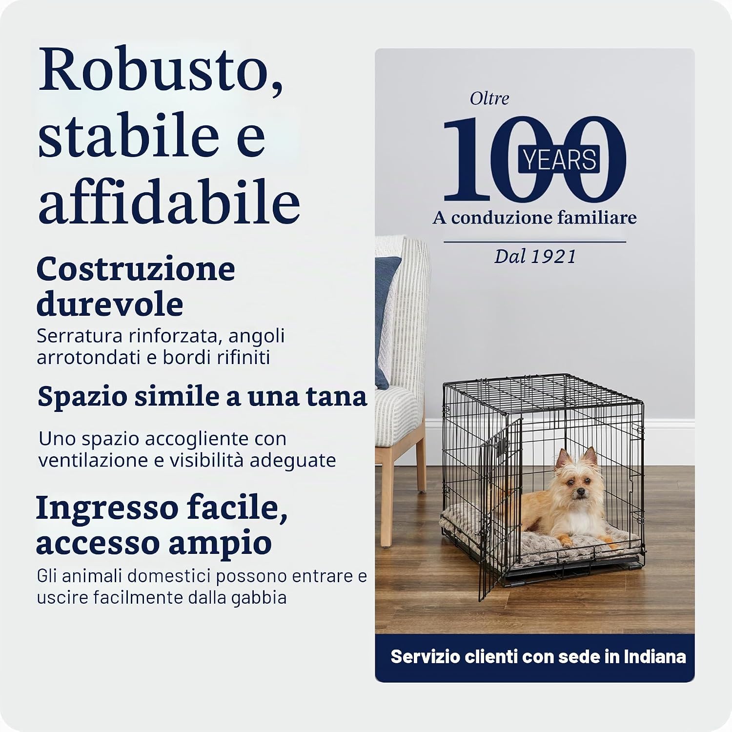 Detalle 2 de MidWest Homes for Pets iCrate a porta singola 60,96 cm – Gabbia per cani XS mod. 1524