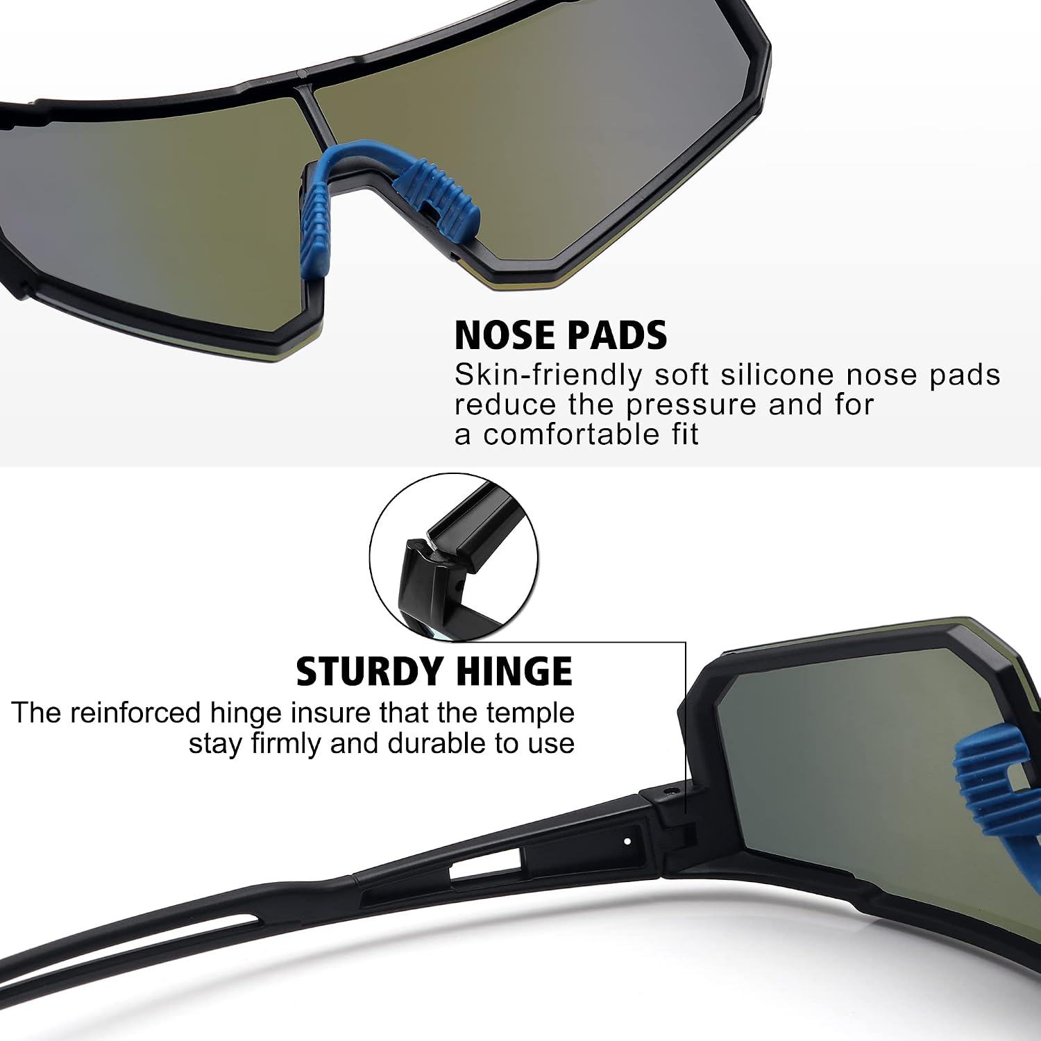 Detalle 1 de STORYCOAST Polarized Sports Sunglasses with TAC Lenses