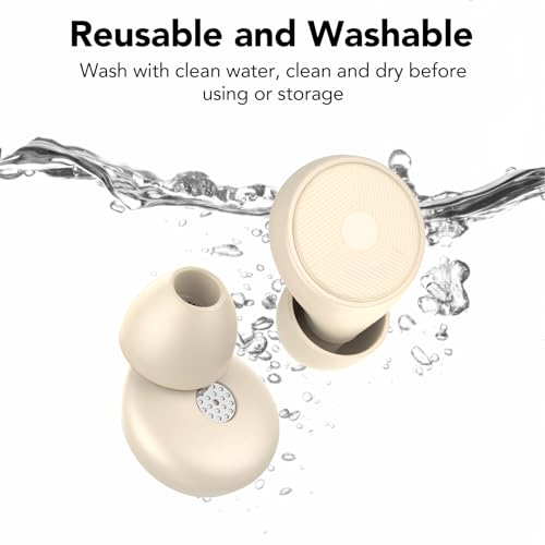 Thumbnail 6 de taopodo Bouchons d’oreilles réutilisables pour dormir, silicone souple, jusqu’à 45 dB