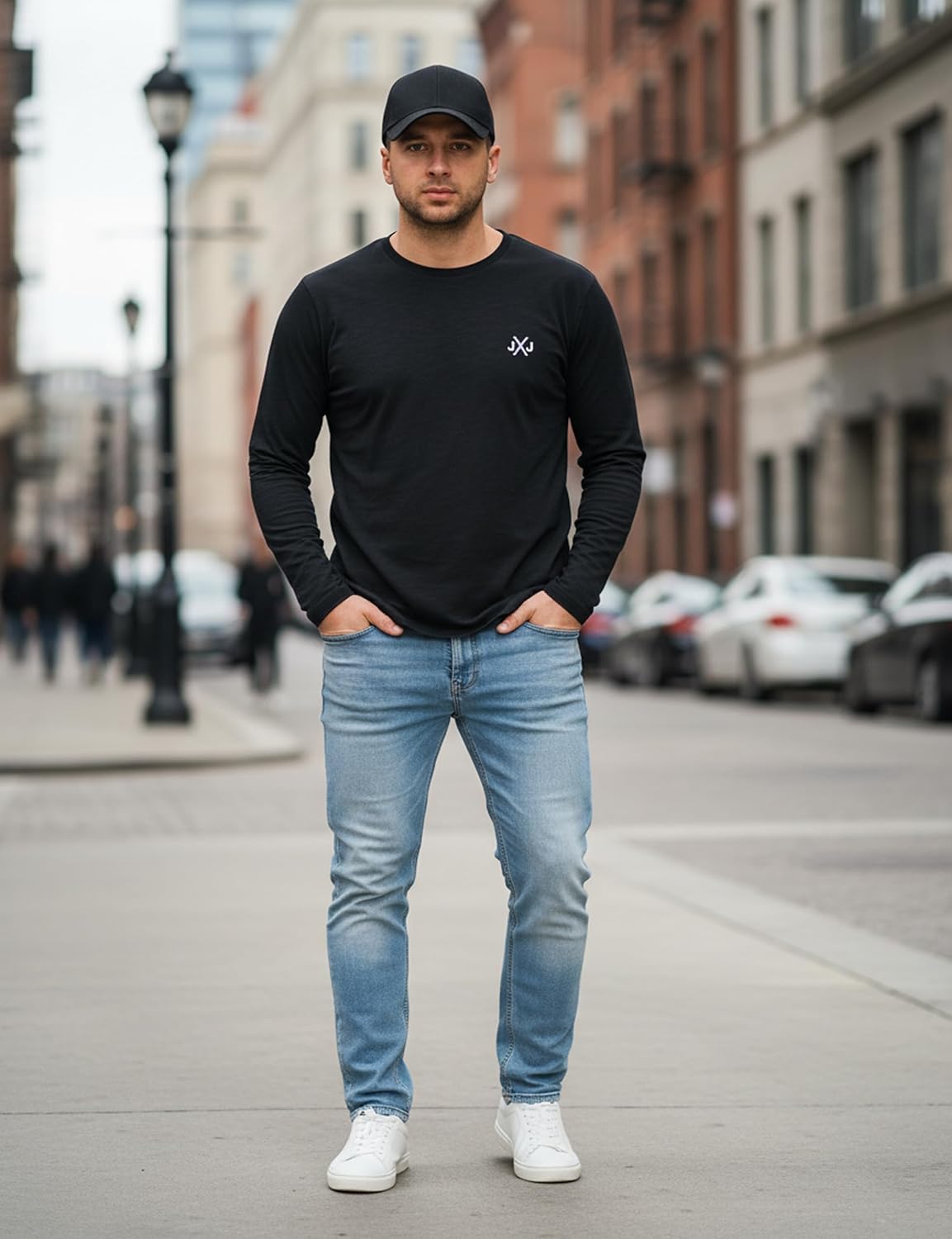 Thumbnail 2 de Jack & Jones Infinity Herren Langarmshirt Rise Infinity O-Neck T-Shirt