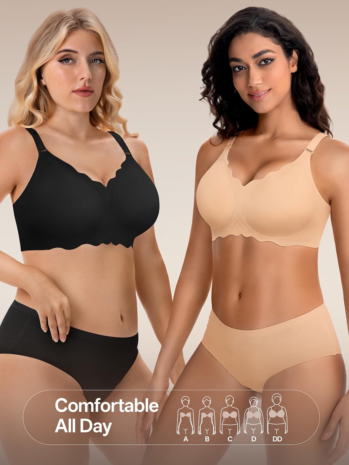 Thumbnail 6 de Angelhood Jelly Bras, 3-Pack Seamless Wireless T-Shirt Bras
