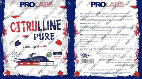 Thumbnail 7 de PROLABS Citrullina PURE in Polvere 100% Pura e Vegan – 3500 mg per porzione, integratore di L-Citrullina per pre e intra workout (500 g, gusto Neutro)