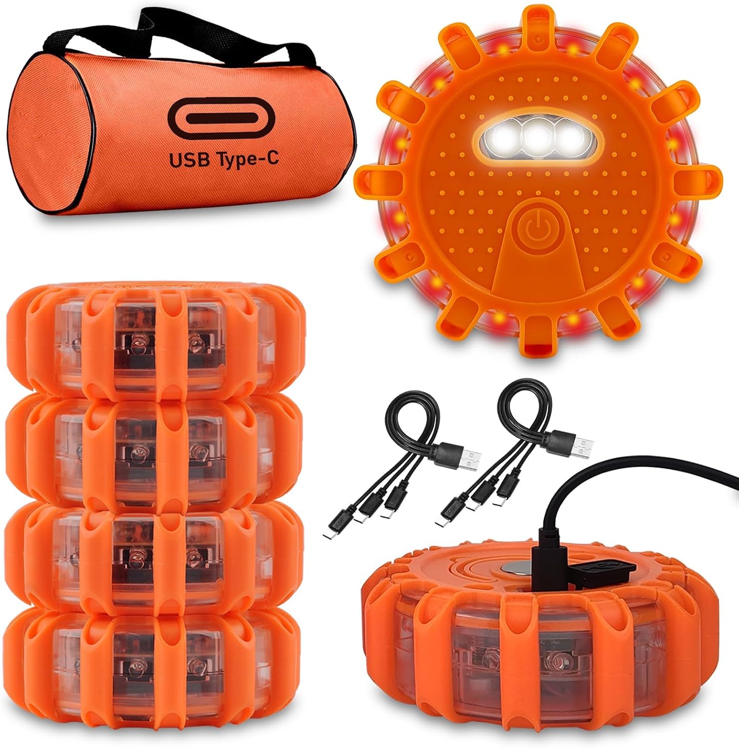 Thumbnail 6 de Ecoangel USB-C Rechargeable LED Road Flares 3-in-1 Emergency Safety Beacon