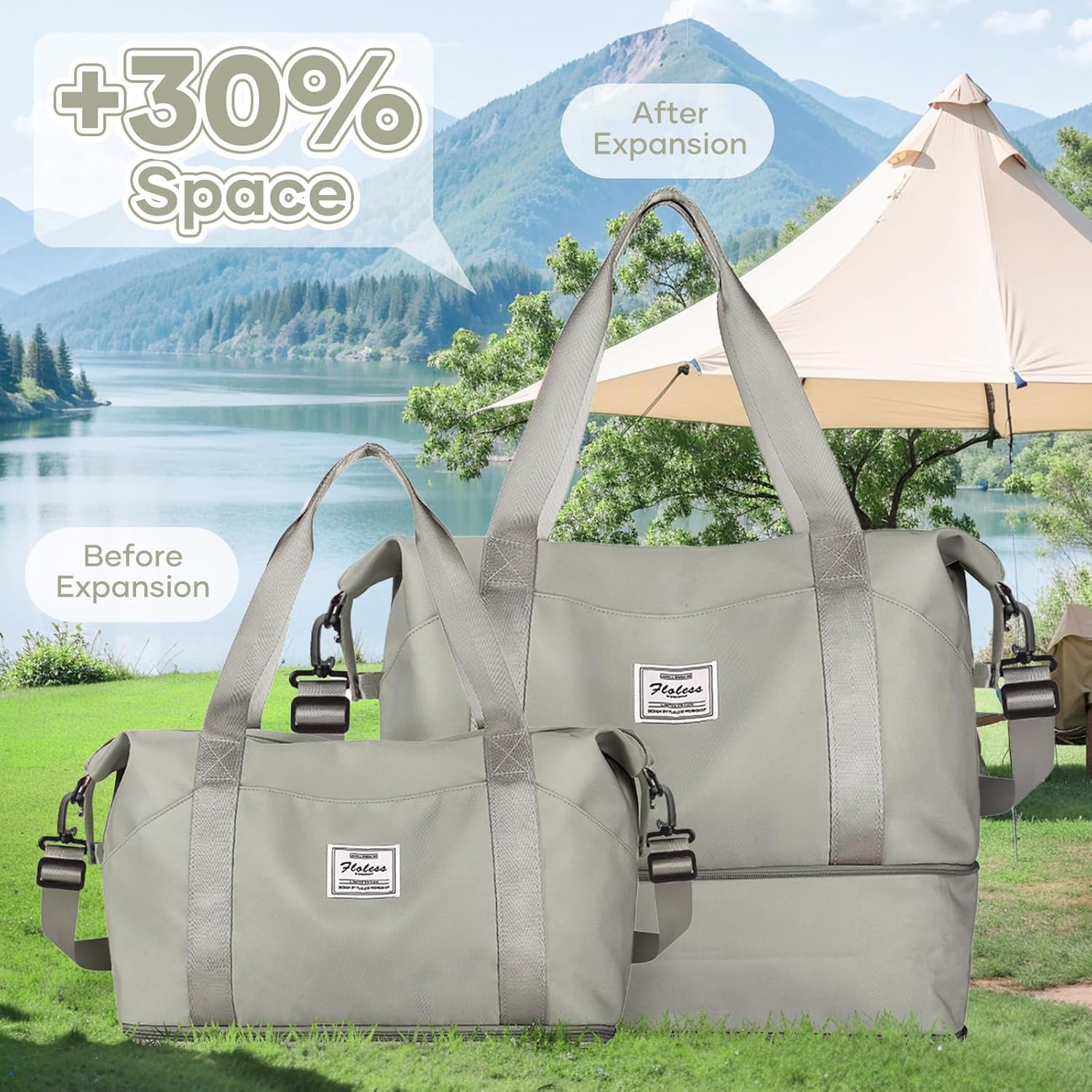 Thumbnail 3 de Ryanair Handgepäck Reisetasche 40x30x20 Grau Braun