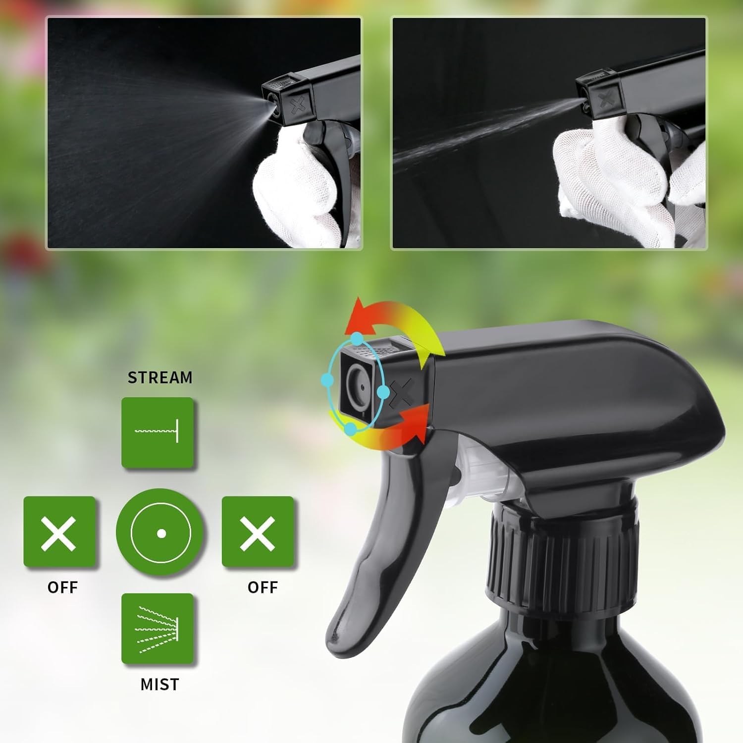 Detalle 2 de Arkeiliy PWP-1 2-Pack Spray Bottles, 300 ml, Adjustable Nozzle