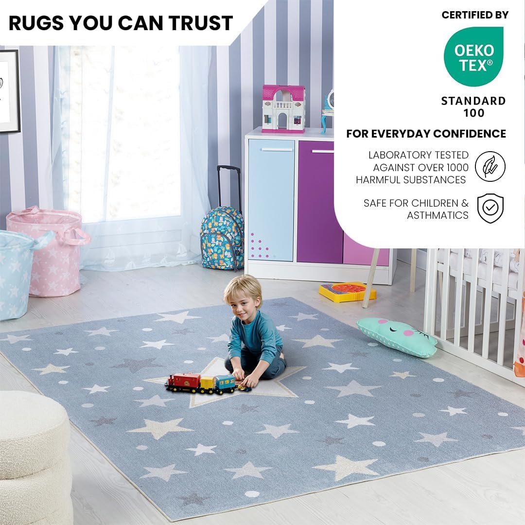 Detalle de Livabliss Stars Washable Kids Rug 160x213 cm