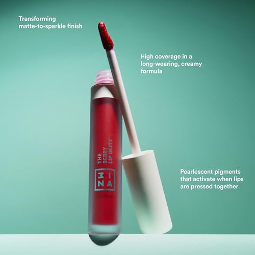 Thumbnail 2 de 3INA MAKEUP The Berry Lip Glitz — Labial líquido rojo 💄