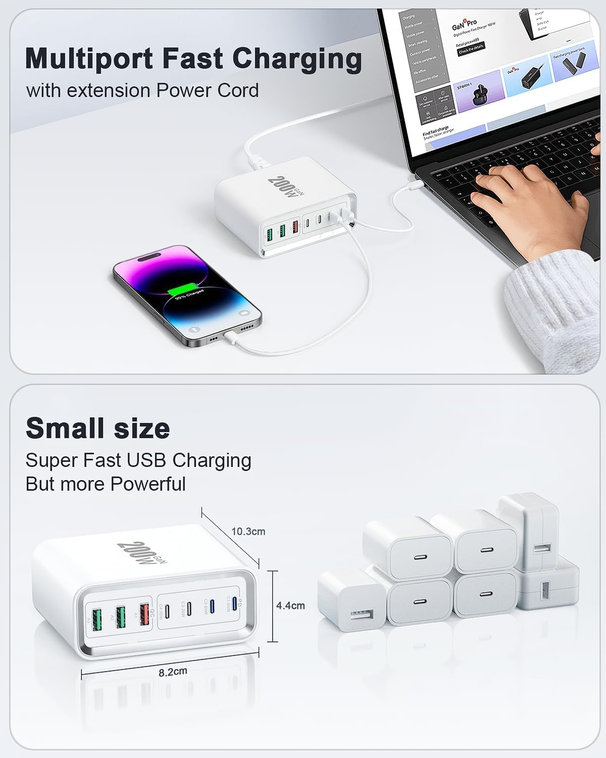 Thumbnail 5 de Super Fast Charging Station 200W GaN 7-Port charger