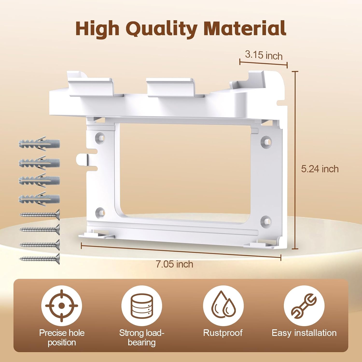 Detalle de UBeesize Starlink Mount, Standard Router 3 Wall Mount with Cable Caddy