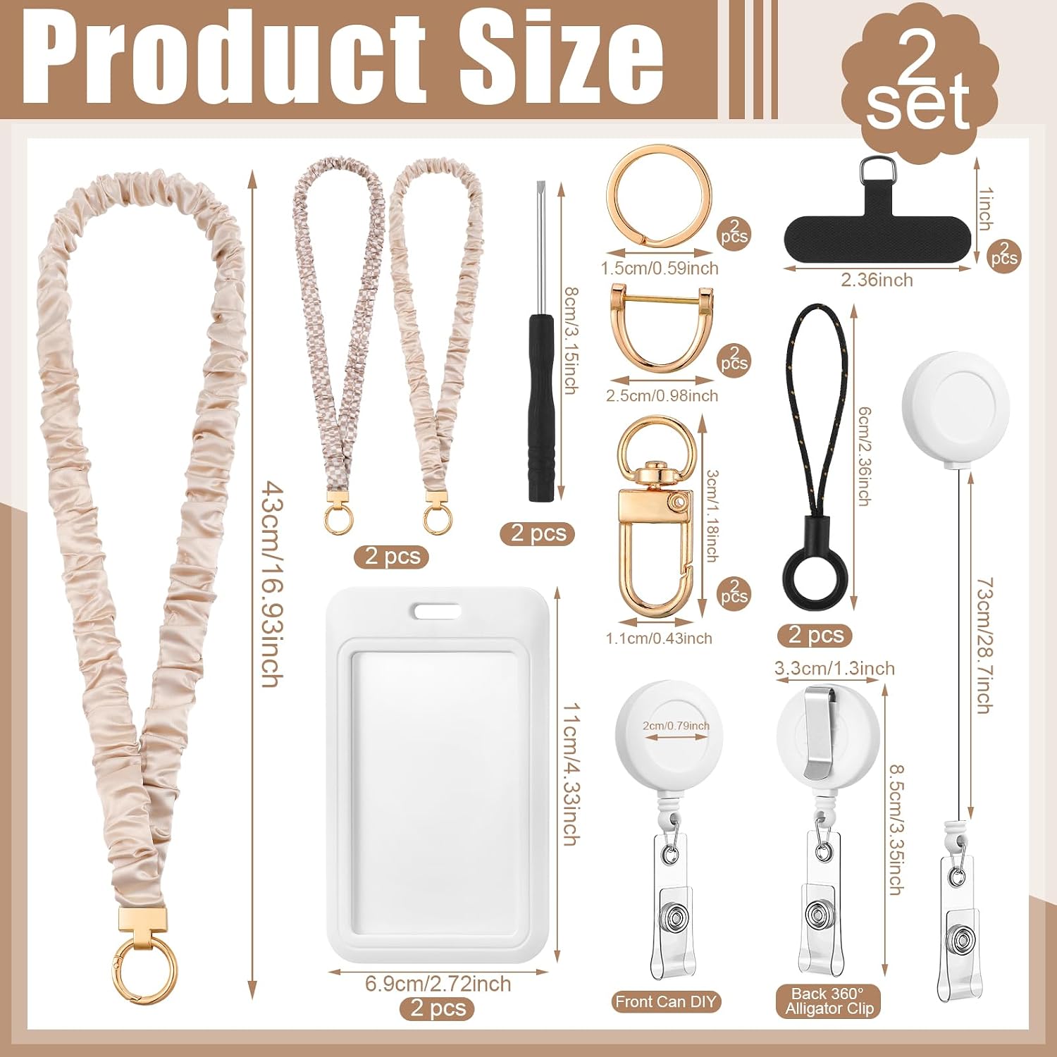 Detalle 2 de HairChrysm ID Lanyards 16–30-Inch