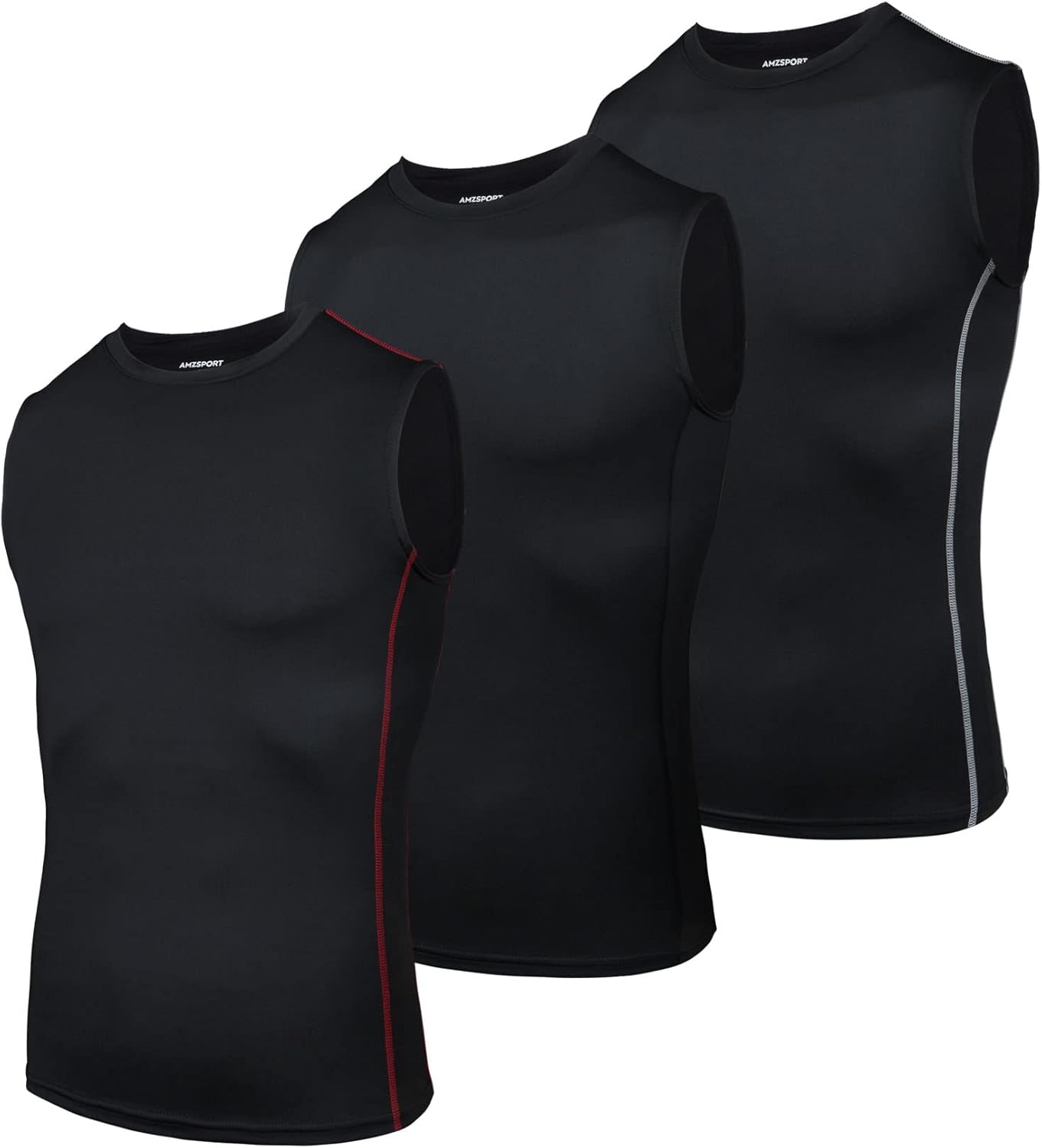 Thumbnail 6 de AMZSPORT canotta a compressione da uomo senza maniche per base layer sportiva a asciugatura rapida