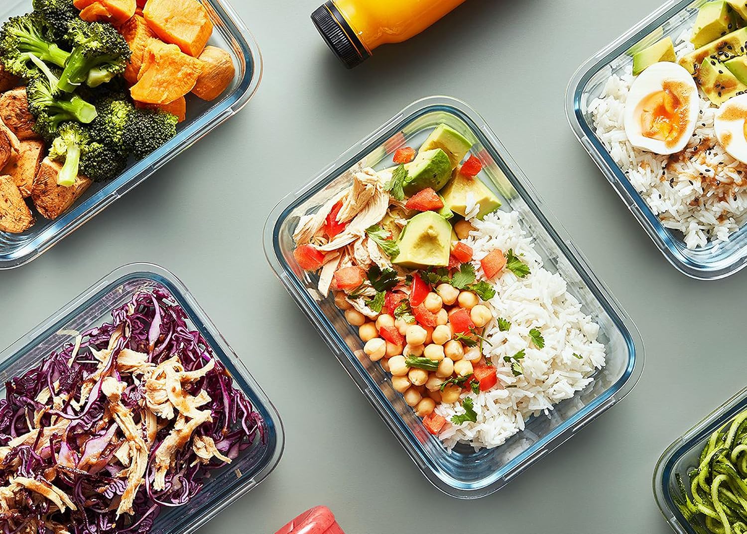 Thumbnail 4 de MCIRCO 5-Pack 36 Oz Glass Meal Prep Containers with Snap Lock Lids (Borosilicate)