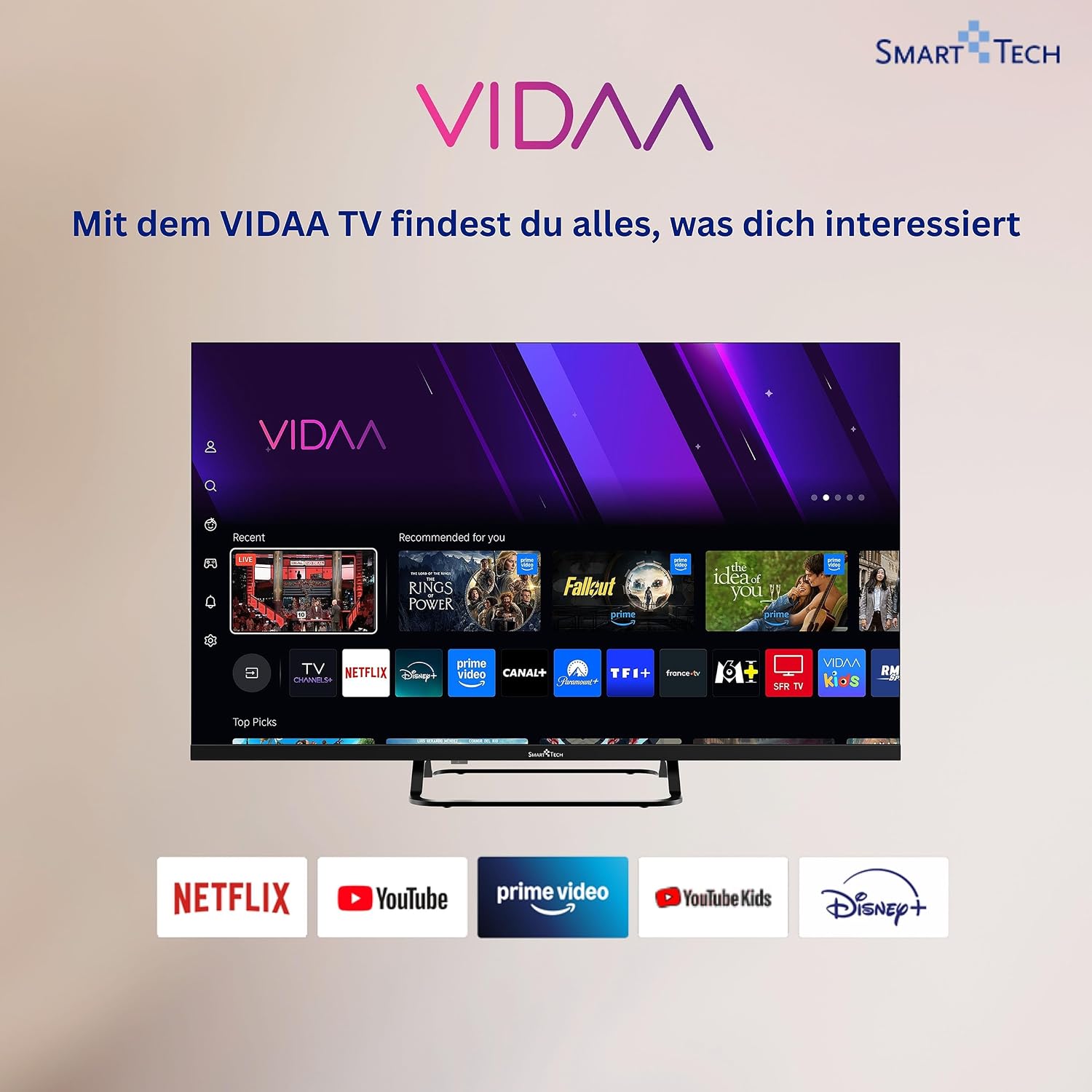 Thumbnail 6 de Smart Tech 32HV02V – 32-Zoll LED Smart TV mit VIDAA, Triple-Tuner und HD-Auflösung