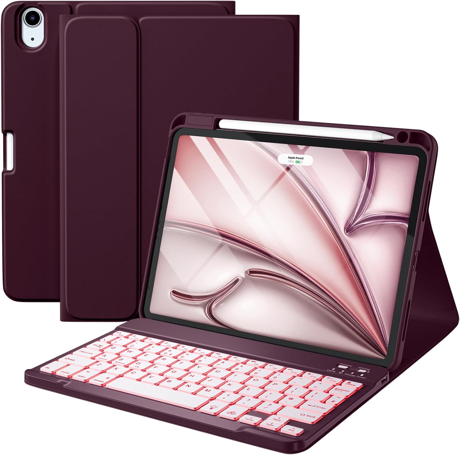 Detalle de Vobafe iPad Air 11-inch keyboard case 7‑colour backlight