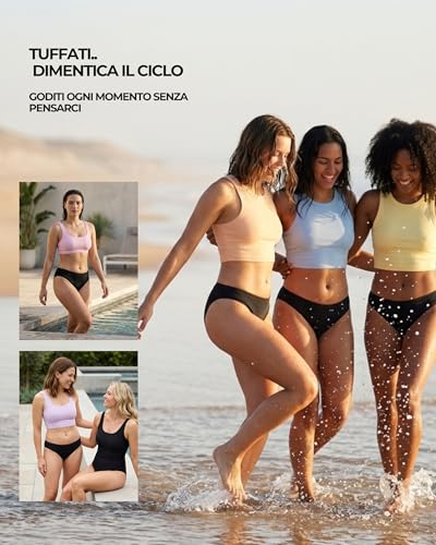 Detalle de MOOPRA Costume da Bagno Mestruale Lola: comfort, discrezione e protezione per ragazze e donne attive