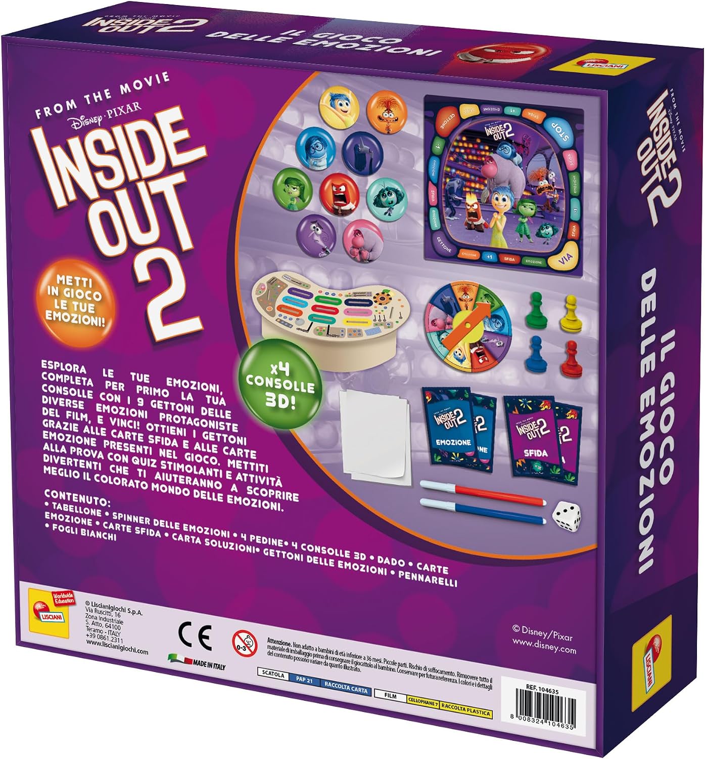 Detalle de Liscianigiochi Inside Out 2 il Gioco delle Emozioni