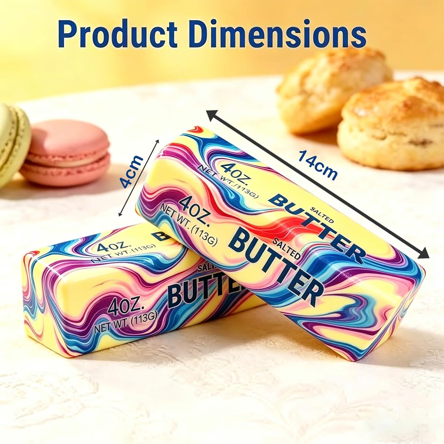 Detalle 2 de 2 Packs Slow Rising Butter Squishy — Soothing Butter Squishies for Stress Relief