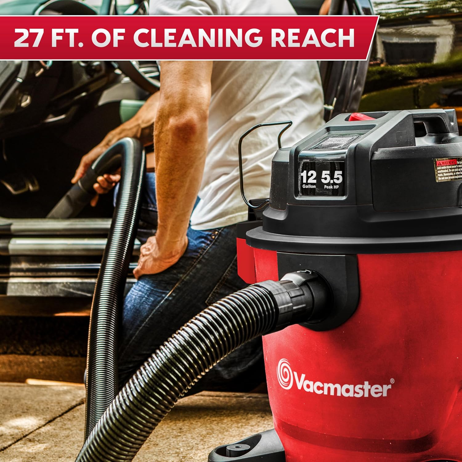 Detalle 2 de Vacmaster VJH1211PF 1101 Wet/Dry Vac, 12-Gallon, 5.5 Peak HP
