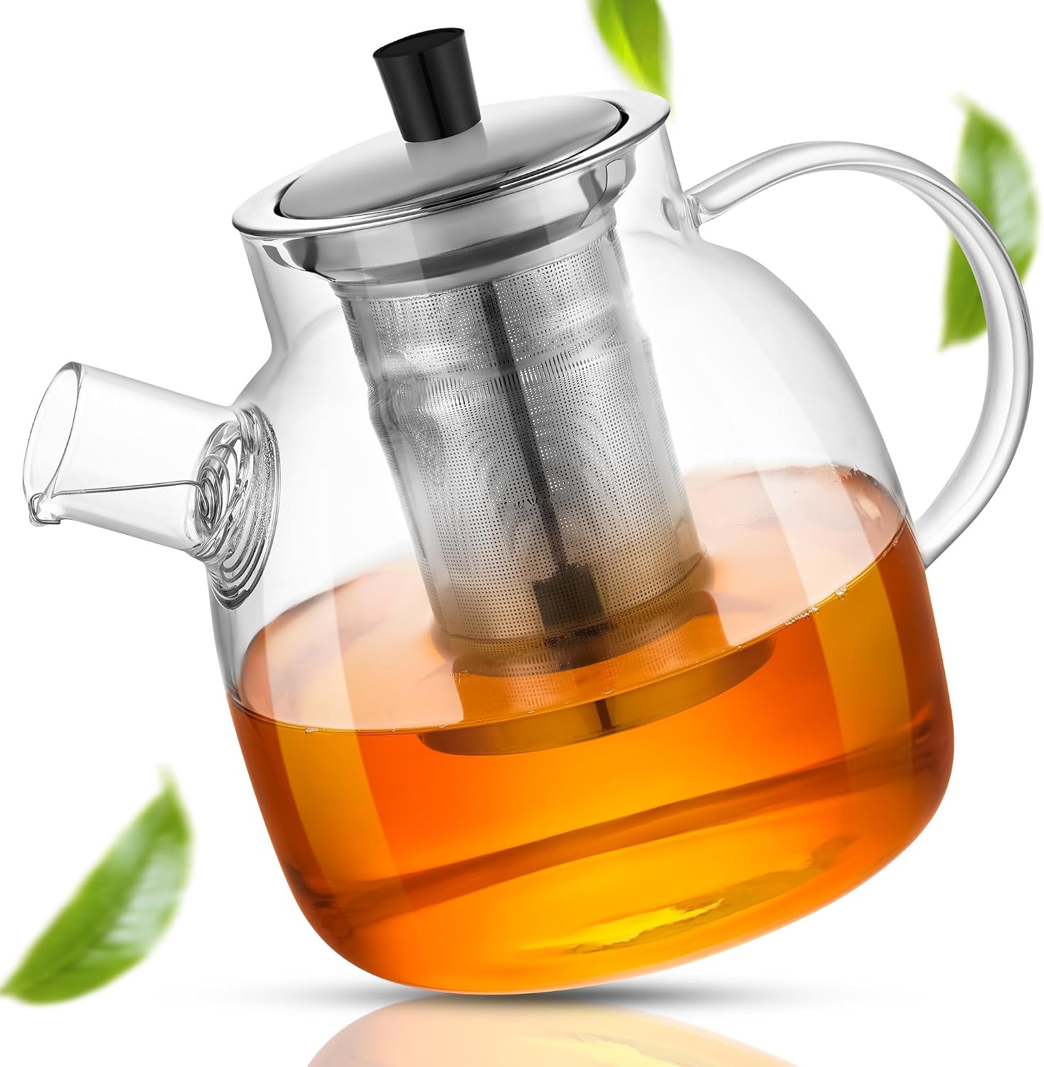 Detalle de Elvior C-0297-01 szklany dzbanek do herbaty 1500 ml z sitkiem