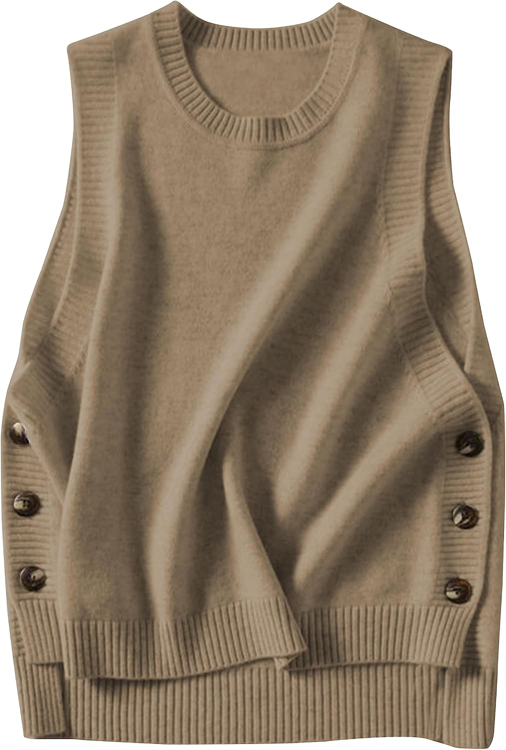 Detalle 2 de Mingzhu Women's Sweater Vest, Ribbed Knit