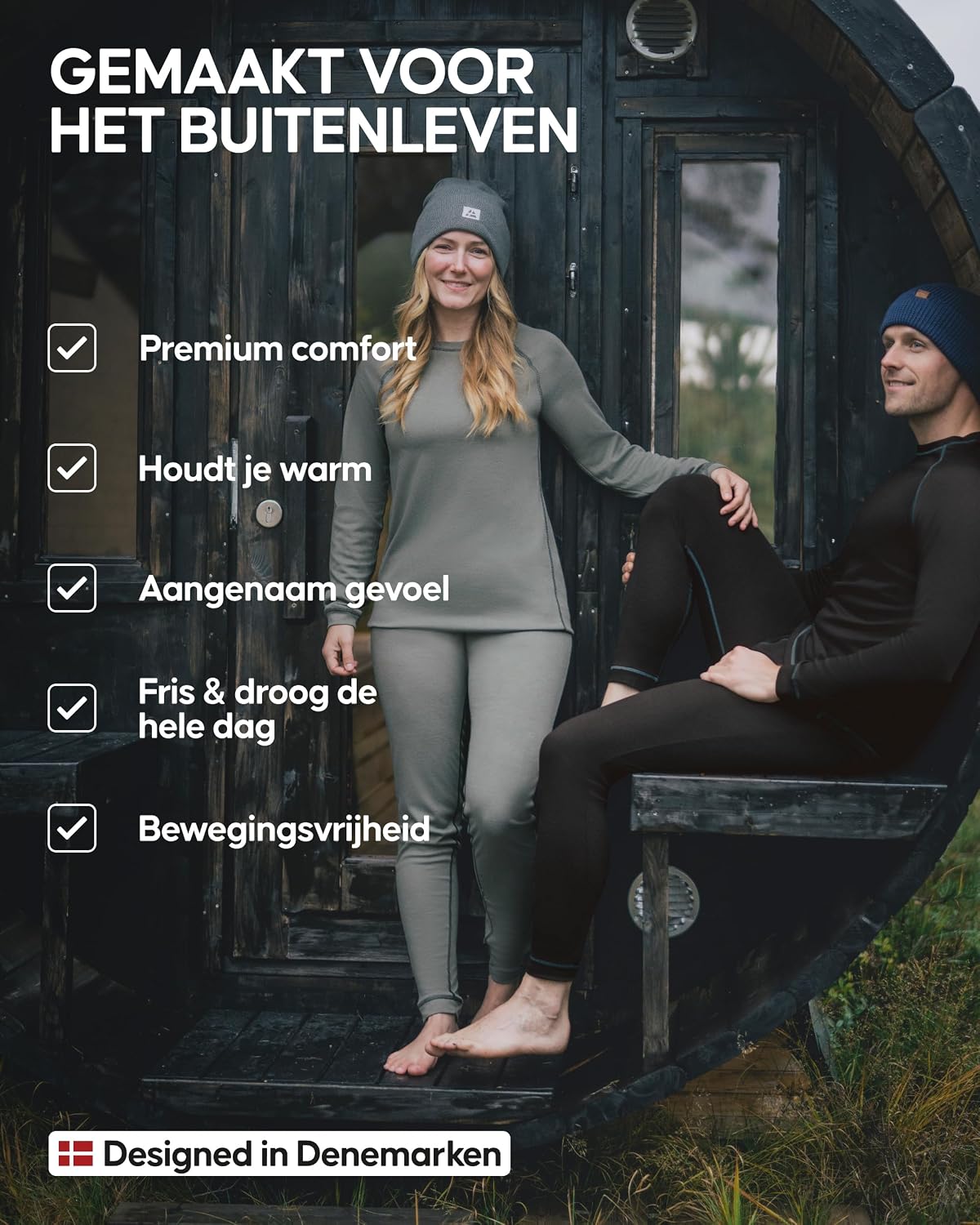 Detalle de DANISH ENDURANCE thermoset unisex met isolerend mesh en gerecycled materiaal