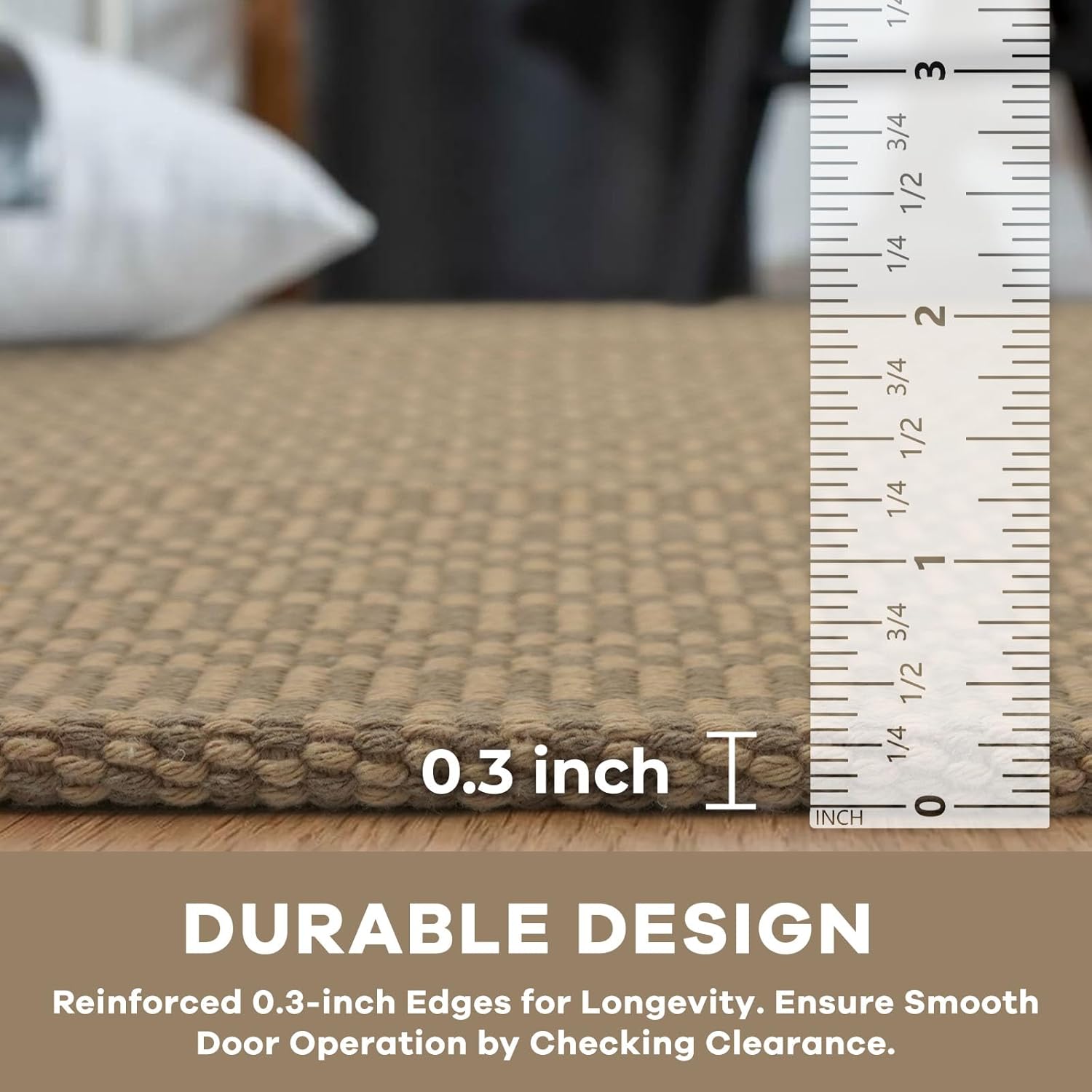 Detalle 2 de KOZYFLY Area Rug 6x9 ft washable braided cotton rug 🏠
