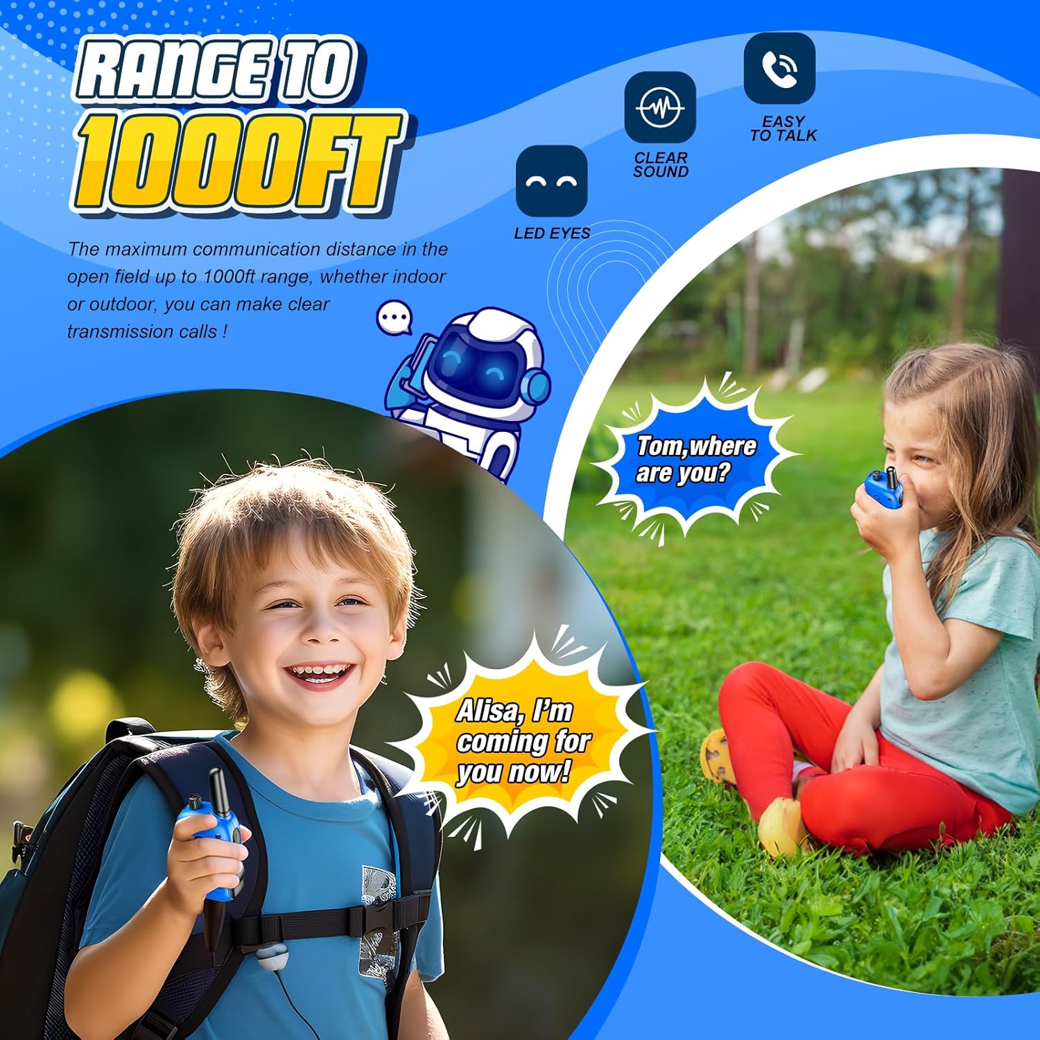 Detalle 2 de Grriopi Walkie Talkies for Kids aged 3–12