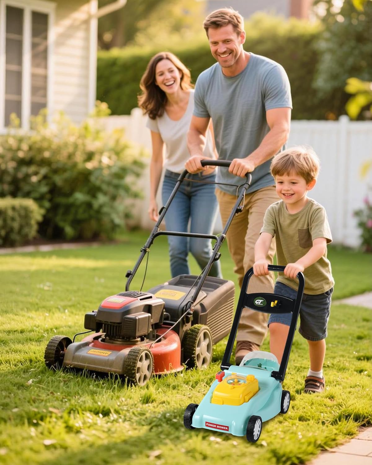 Thumbnail 2 de CT SPORTS Kids Lawn Mower: Realistic, Battery-Free Outdoor Toy (Blue)