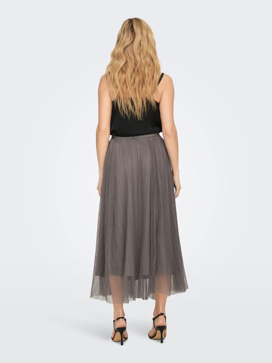 Detalle de ONLY Female Rock ONLLAVINA Rock Langer Rock – Jersey-Look für Damen
