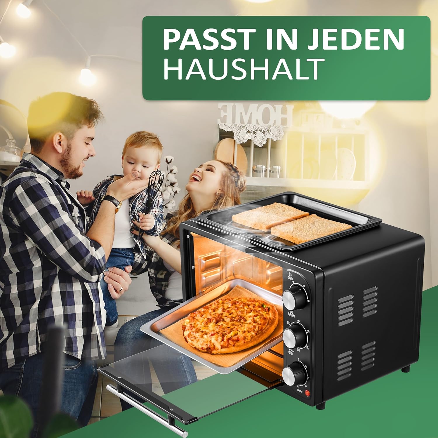 Detalle de Steinborg 3in1 Mini Backofen 20 Liter, 1300 W