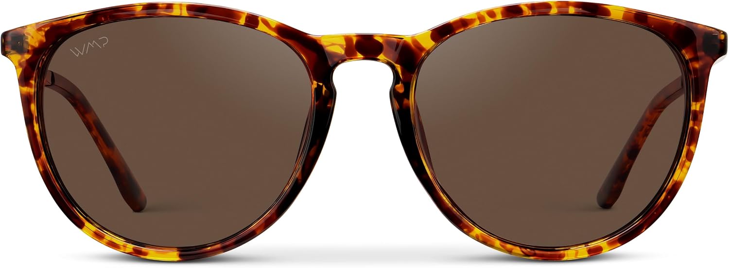 Detalle de WearMe Pro Round Polarized Sunglasses for Women – UV400 Protection, Lightweight Frame, Vintage Retro Style