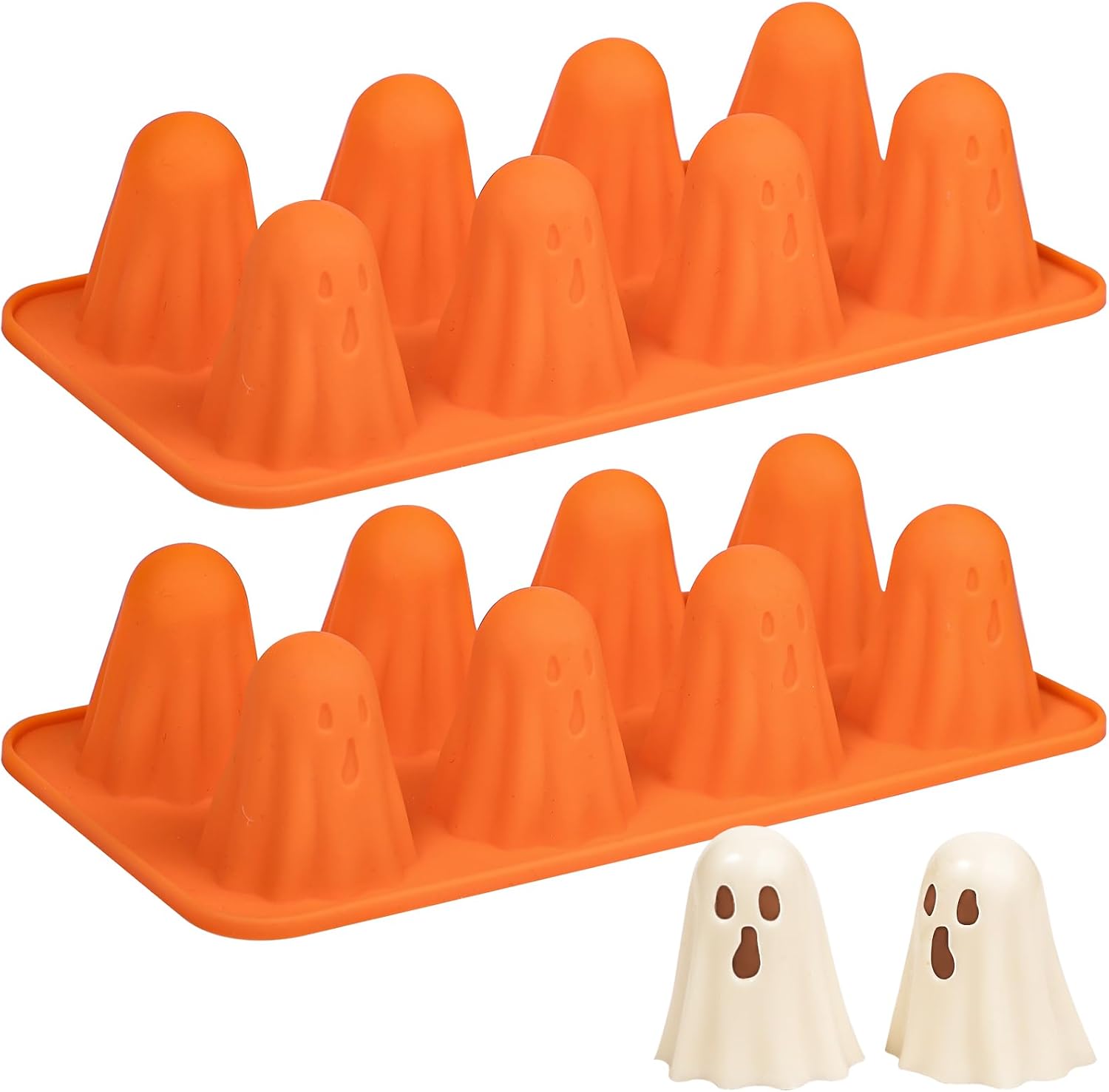 Detalle de Kamehame KA24008DE siliconen Halloweenvormen, 2 stuks, 8 holtes, BPA-vrij