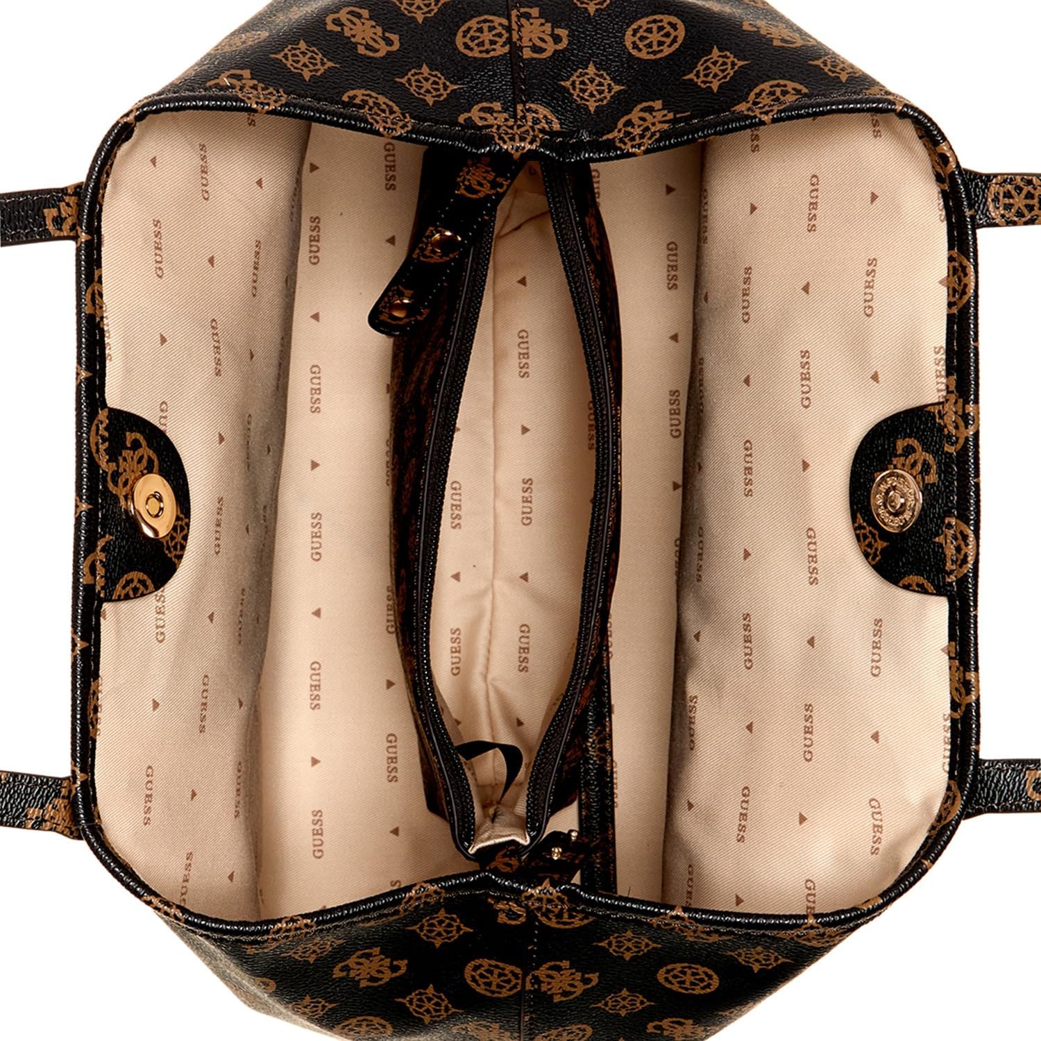 Detalle 1 de GUESS Vikky II Tote Women Brown – Taille unique