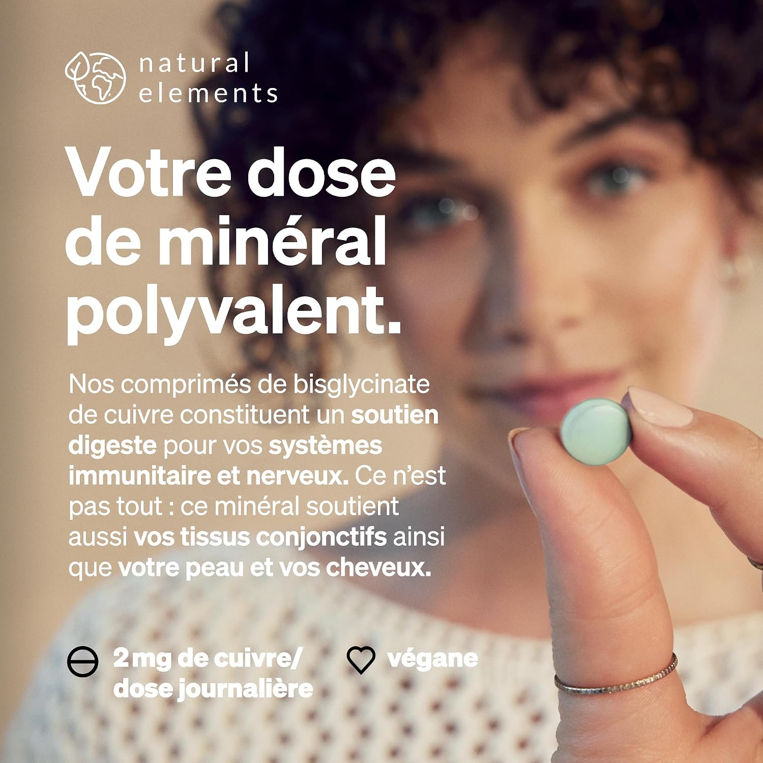 Thumbnail 2 de Cuivre – 365 comprimés véganes, 2 mg par jour en forme bisglycinate (goût neutre) – laboratoire en Allemagne