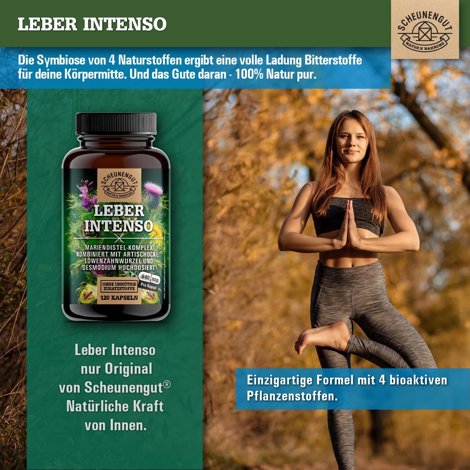Detalle 2 de LEBER INTENSOÂź Leber Kapseln Hochdosiert 2 Monate đ