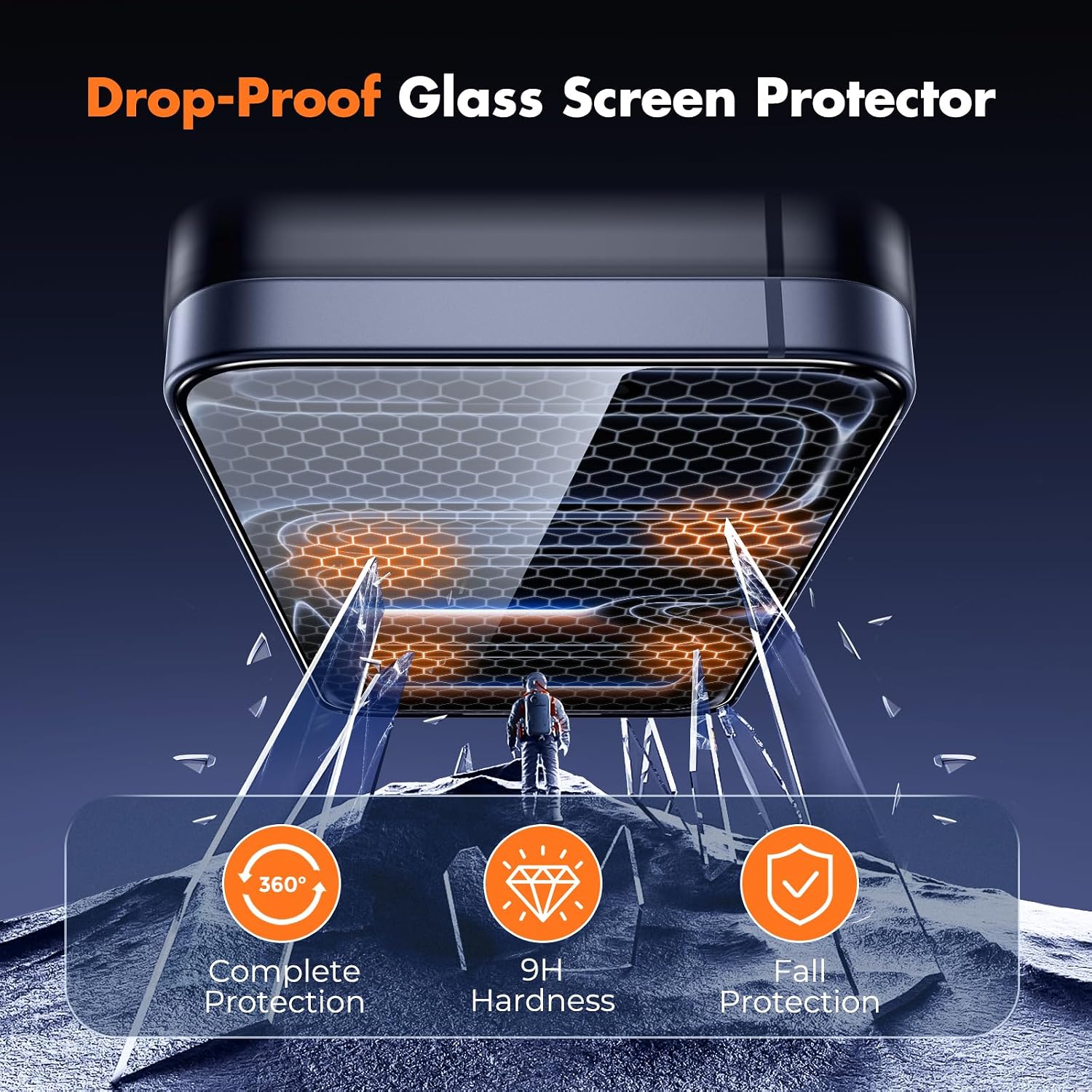 Detalle 2 de UNBREAKcable iPhone 17 Pro Screen Protector 3-Pack