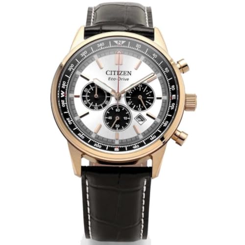 Detalle de Citizen CA4723-03A Eco-Drive Cronografo Solare da Uomo in Acciaio Inox Oro Rosa 42 mm