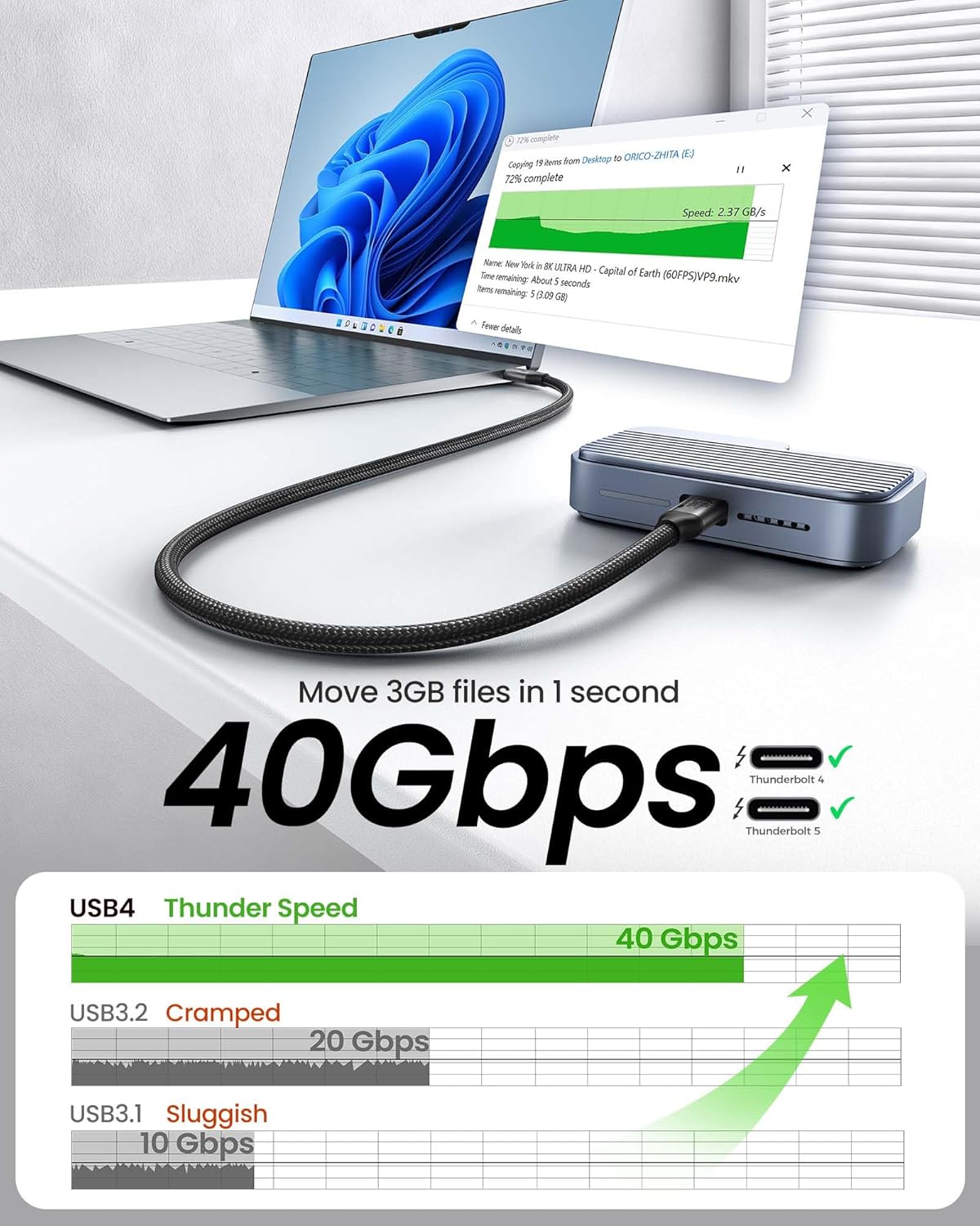 Thumbnail 1 de Silkland USB4 Kabel 240W