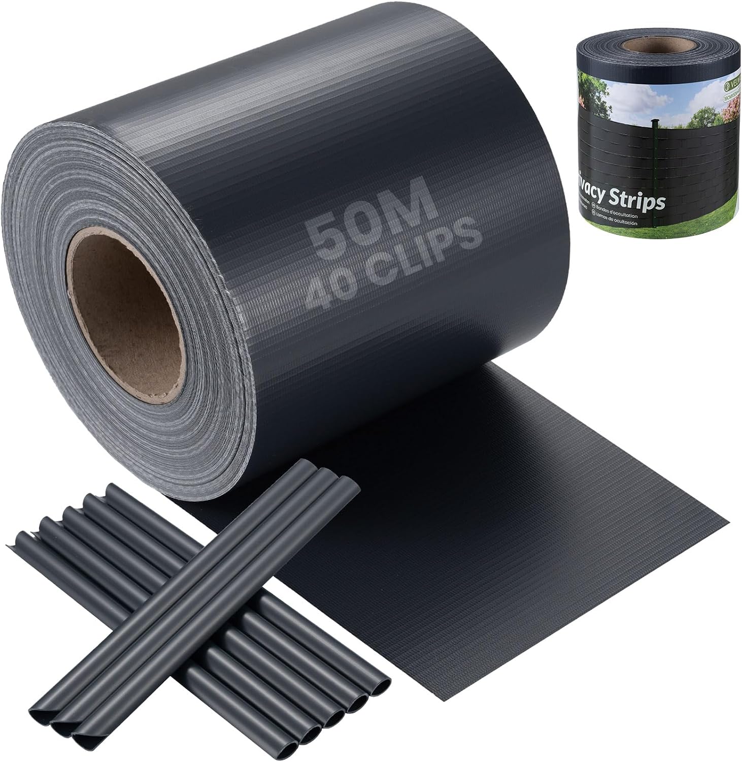 Detalle de Velway Strisce Frangivista in PVC per Recinzione a Doppi Picchetto – 50 m x 19 cm, 450 g/m², Anti-UV, Impermeabile e Antistrappo
